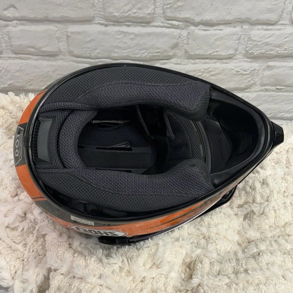 Shoei Hornet DS Sonora Motorcycle Helmet Black Orange High End Dual Sport Sz XS